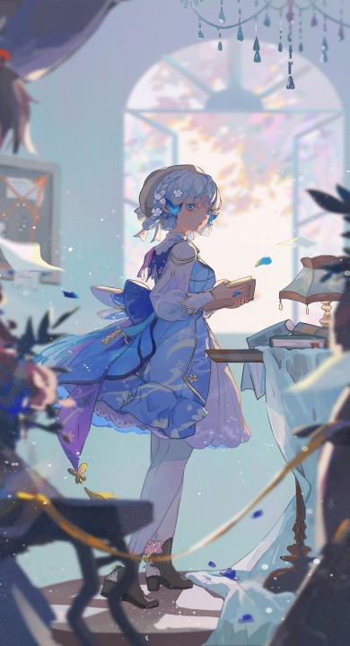 原神 可爱少女 蓝裙 手机壁纸图片 高清壁纸 壁纸下载