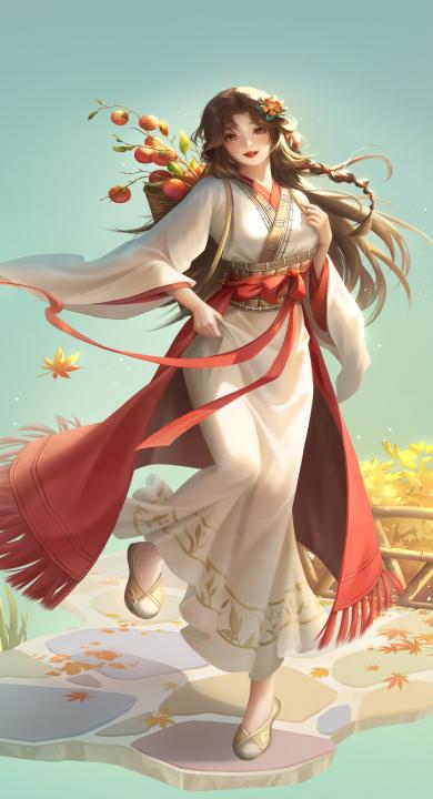 完美世界 火灵儿 竹筐 古装 可爱 手机壁纸 高清壁纸 壁纸下载