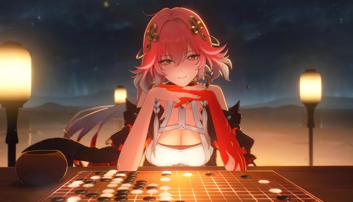 电脑壁纸 下围棋的长离，安静坐在对面看着你的长离动漫人物插画 高清壁纸 壁纸下载