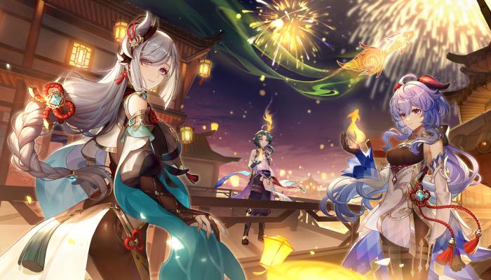 电脑壁纸 动漫女孩 原神 烟花 灯笼 复古建筑 金鱼 电脑桌面 高清壁纸 壁纸下载