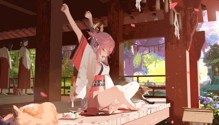 电脑壁纸 原神 粉色头发 动漫 原神 图片 动漫女孩 拉伸 游戏CG女孩 电脑桌面 高清壁纸 壁纸下载