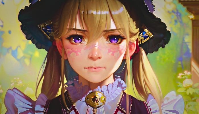 电脑壁纸 女人 金发 脸 幻想女孩 人工智能 褶皱 紫色眼睛 幻想 电脑桌面 高清壁纸 壁纸下载