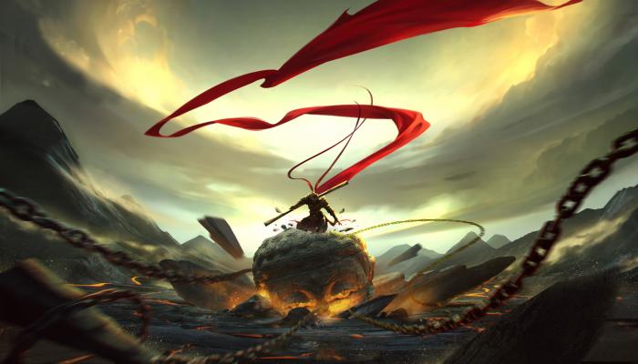 电脑壁纸 悟空 动漫 战斗 游戏 披风 金箍棒 电脑桌面 高清壁纸 壁纸下载