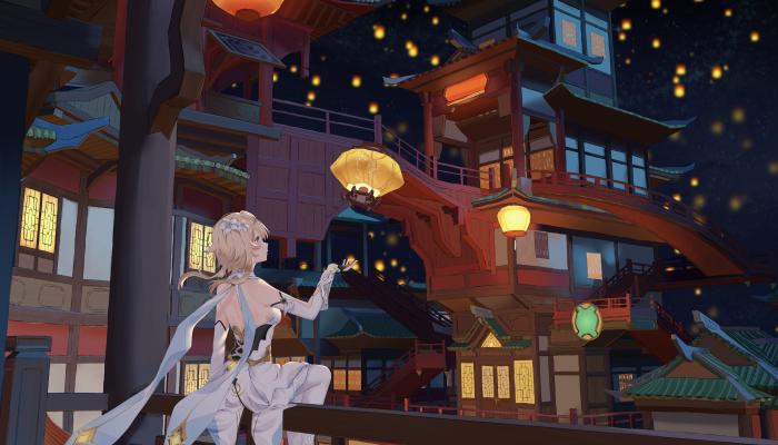 电脑壁纸 游戏 角色 动漫女孩 奇幻城市 原神 露明 连裤袜 灯笼 元宵节 电脑桌面 高清壁纸 壁纸下载-蚂蚁资源网