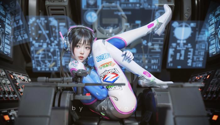 电脑壁纸 电竞美少女，穿着紧身衣的漂亮AI美女小姐姐 高清壁纸 壁纸下载