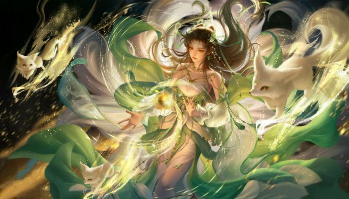 电脑壁纸 电脑桌面 诛仙 碧瑶 同人 狐狸 魔幻 动漫 痴情 高清壁纸 壁纸下载