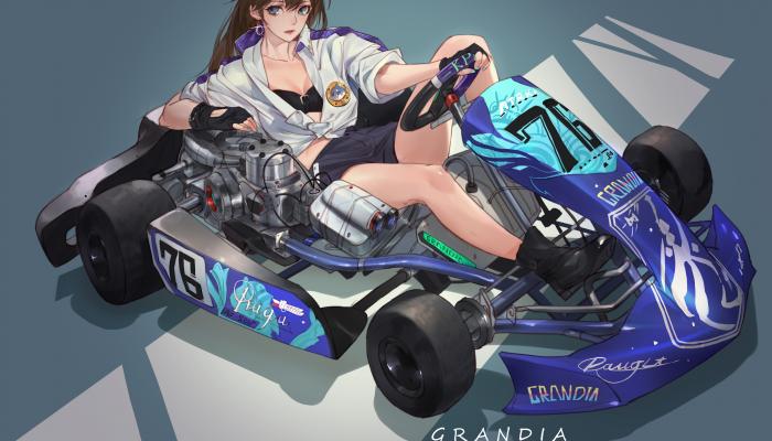 电脑壁纸 黑发 腿 女人 蓝眼睛 卡丁车 简单背景 交通工具 动漫 女孩 罩 汽车 数字 手套 电脑桌面 高清壁纸 壁纸下载