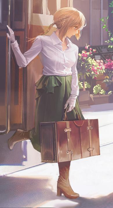 薇尔莉特 街道 动漫美女手机壁纸 高清壁纸 壁纸下载