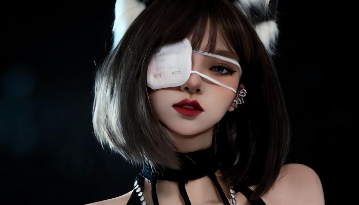 电脑壁纸 动漫 眼罩美女波波头兽耳 暗黑 4K动漫壁纸 3840x2400 电脑桌面 高清壁纸 壁纸下载-蚂蚁资源网