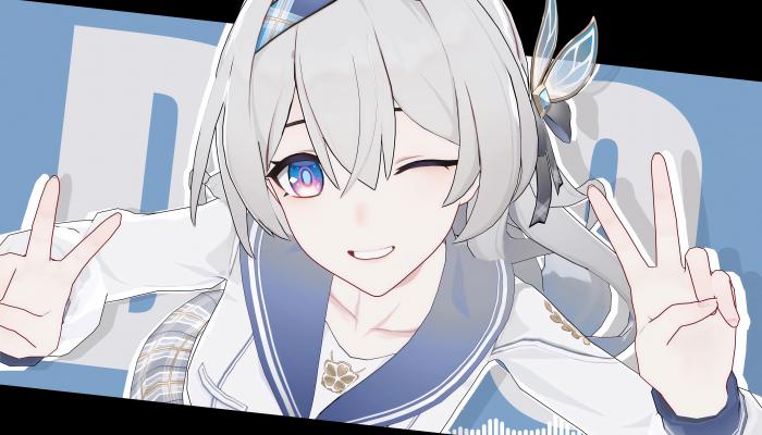 电脑壁纸 动漫 流萤 V字 剪刀手势 4K壁纸  3840x2160 电脑桌面 高清壁纸 壁纸下载-蚂蚁资源网